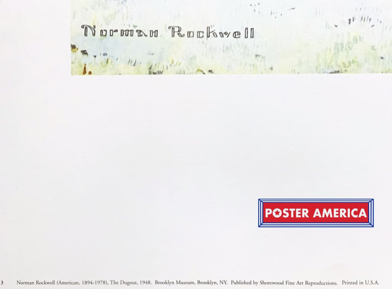 Load image into Gallery viewer, Norman Rockwell The Dugout Chicago Cubs Poster 22 X 28 Fine Art Print
