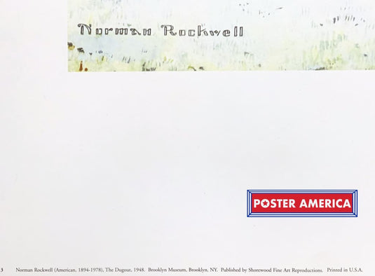 Norman Rockwell The Dugout Chicago Cubs Poster 22 X 28 Fine Art Print