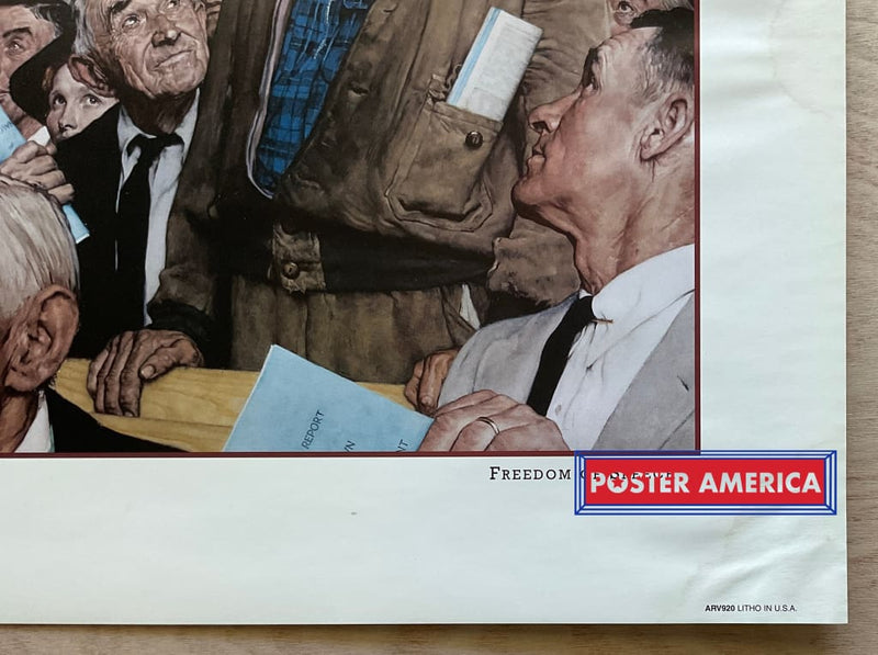 Load image into Gallery viewer, Norman Rockwell The Four Freedoms Vintage Art Slim Print 12 X 36

