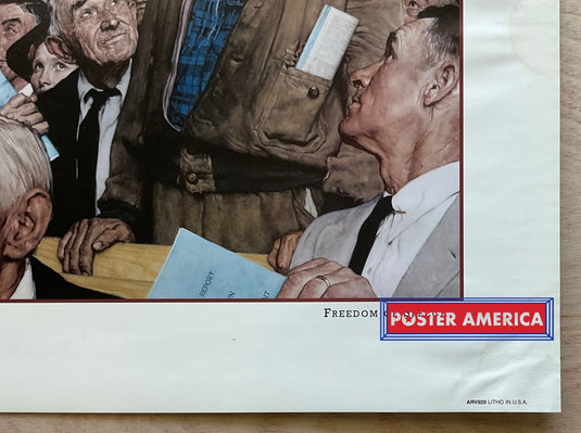 Norman Rockwell The Four Freedoms Vintage Art Slim Print 12 X 36