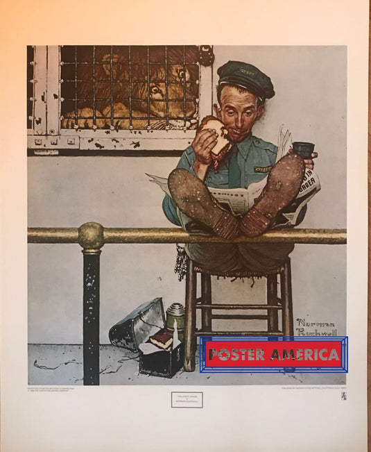 Norman Rockwell The Lions Share Saturday Evening Post 22.5 X 29 Vintage Poster