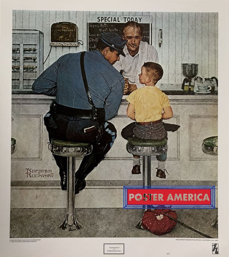 Load image into Gallery viewer, Norman Rockwell The Runaway Poster 22.5 X 25.5
