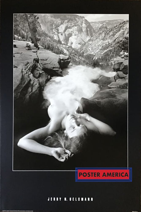 Nude Figure In Waterfall By Jerry N. Uelsmann Art Reproduction Poster 24 X 36