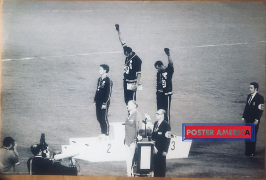 Olympic Medalists Giving Black Power Sign October 16 1968 24 X 36 Poster
