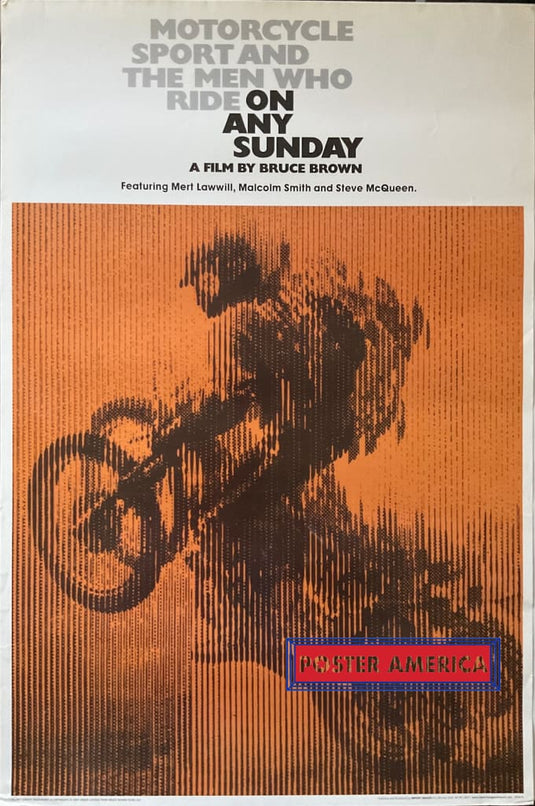On Any Sunday Motorcycle Movie Film By Bruce Brown 24 X 36 Poster