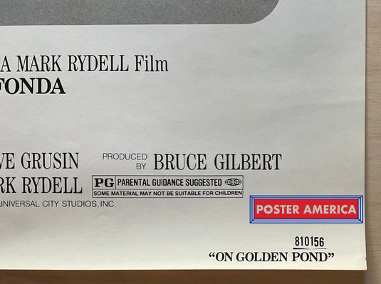 On Golden Pond Original Vintage 1981 One-Sheet Movie Poster 27 X 41
