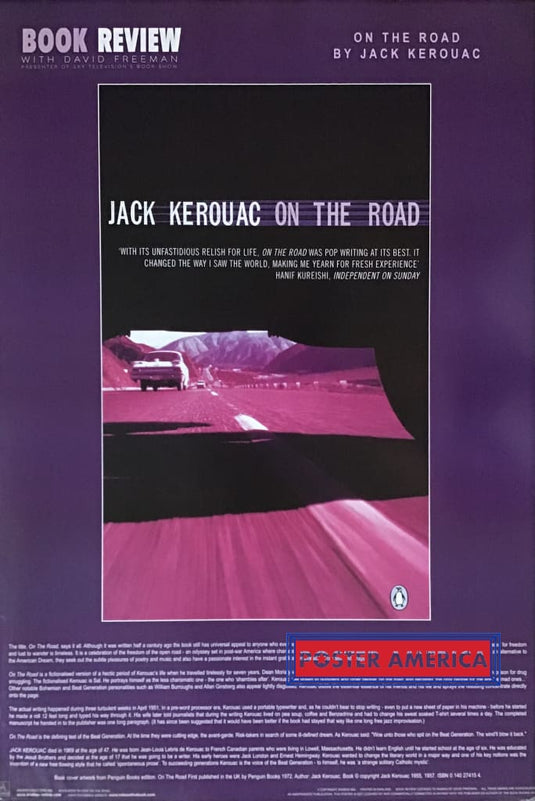 On The Road By Jack Kerouac Book Review Poster 24 X 33