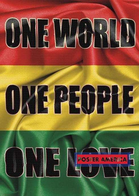 One World People Love Rasta Poster 23 X 33
