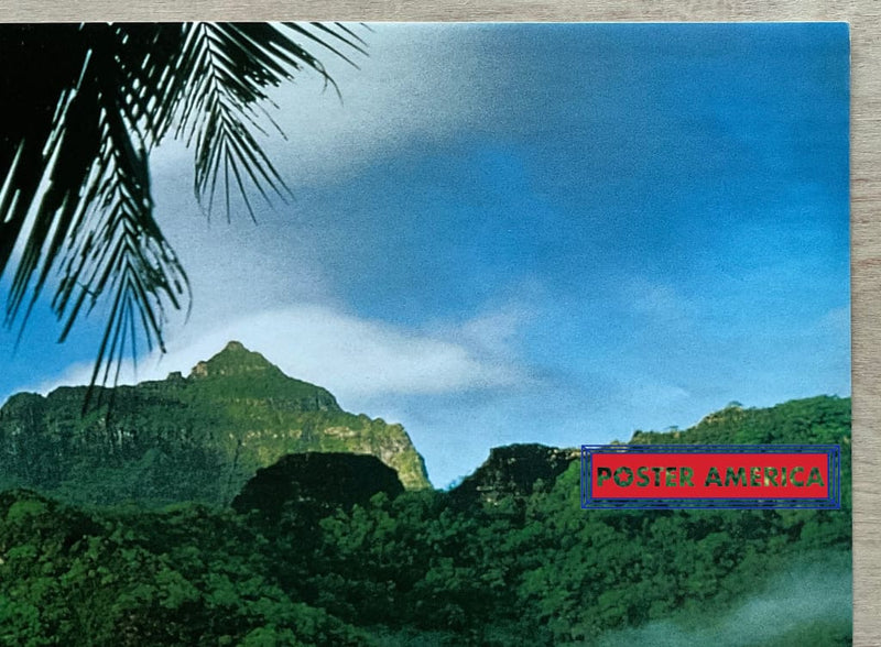 Load image into Gallery viewer, Opunohu Bay Tahiti Vintage Scenic Slim Print 12 X 36
