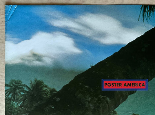 Opunohu Bay Tahiti Vintage Scenic Slim Print 12 X 36
