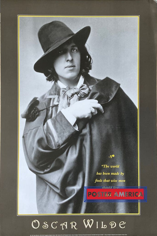 Oscar Wilde Quote Rare Out Of Print Black & White Poster 24 X 36 Vintage Poster