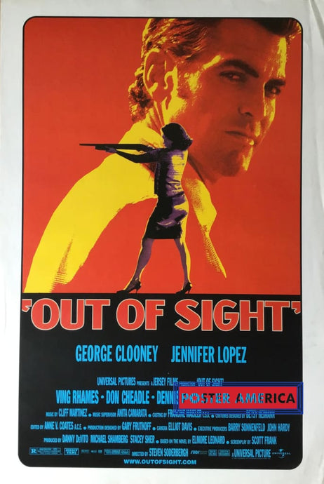 Out Of Sight Vintage Double Sided One-Sheet Movie Poster 27 X 40 Posters Prints & Visual Artwork