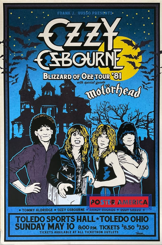 Ozzy Osbourne Blizzard of Ozz Tour ‘81 Poster 24 x 36 - Poster