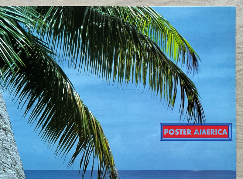 Load image into Gallery viewer, Palm Tree On A Relaxing Beach Inspirational Quote Slim Print 12 X 36
