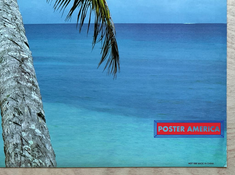Load image into Gallery viewer, Palm Tree On A Relaxing Beach Inspirational Quote Slim Print 12 X 36
