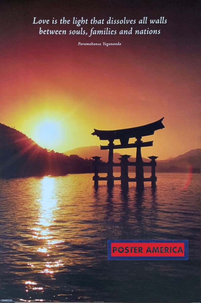Load image into Gallery viewer, Paramahansa Yogananda Love Is The Light Inspirational Poster 24 X 36
