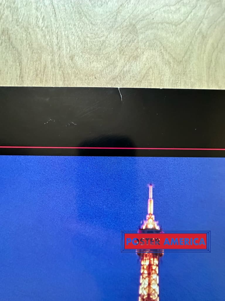 Load image into Gallery viewer, Paris The Eiffel Tower At Night Vintage 1994 Photography Poster 24 X 36
