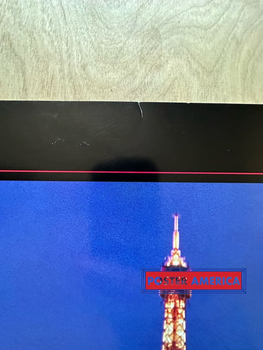Paris The Eiffel Tower At Night Vintage 1994 Photography Poster 24 X 36