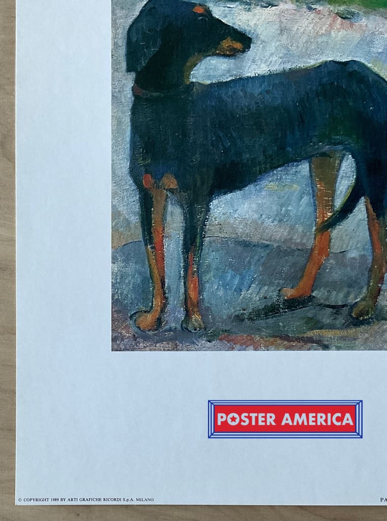 Load image into Gallery viewer, Paul Gauguin Paysage Breton Chien Et Enfants Vintage Italian Import Art Print 23.5 X 31.5 Fine
