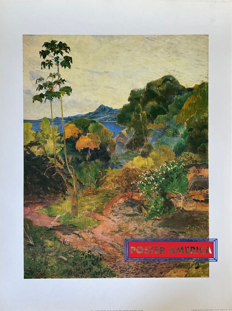 Load image into Gallery viewer, Paul Gauguin Paysage De Martinique Vintage Italian Import Art Print 23.5 X 31.5
