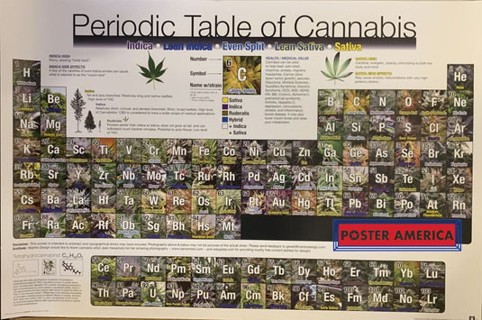 Periodic Table Of Cannabis Poster 24 X 36