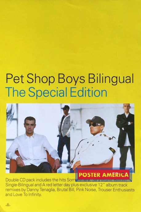 Pet Shop Boys Bilingual The Special Edition Album Promo Poster 20 X 30 Posters Prints & Visual