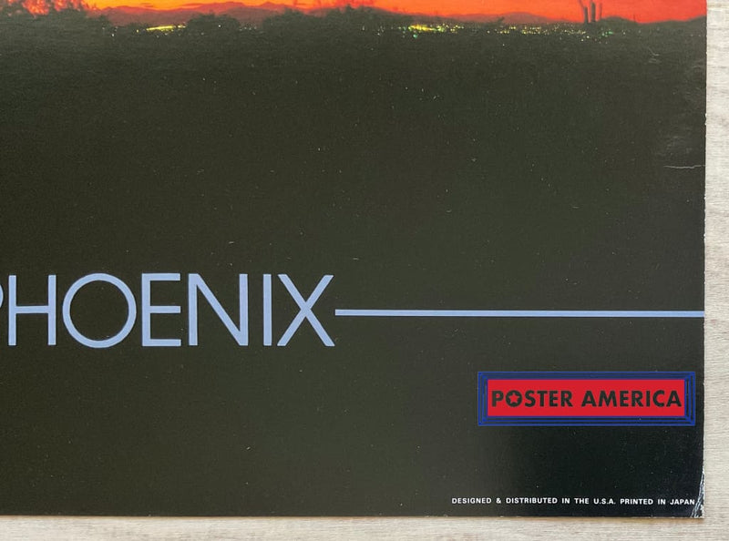 Load image into Gallery viewer, Pheonix Skyline At Twilight Vintage Scenic Slim Print 12 X 36

