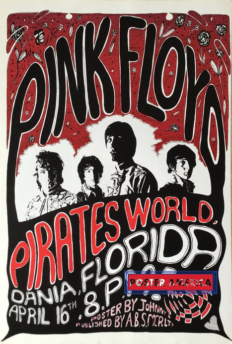 Pink Floyd Pirates World Promotional Poster 23.5 X 34.5 Posters Prints & Visual Artwork