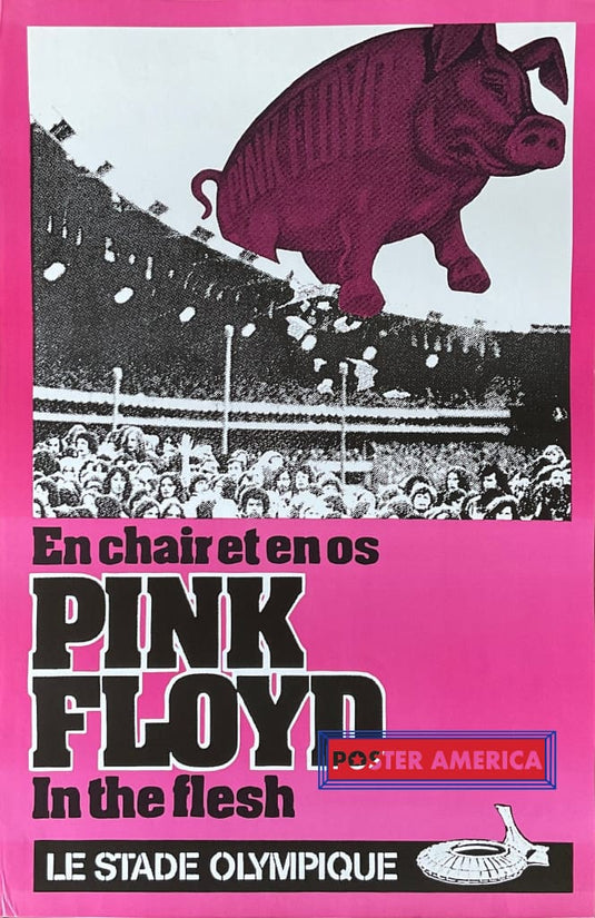 Pink Floyd Le Stade Olympique Concert 1990S U.k. Import Poster 22 X 33.5 Vintage Poster