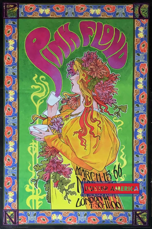 Pink Floyd March 15 1966 Concert Uk Import 2016 Art Poster 24 X 36