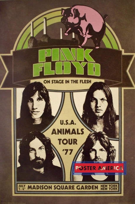 Pink Floyd U.s.a. Animals Tour 1977 Promo Reproduction Poster 24 X 36