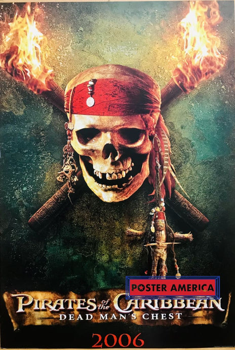 Pirates Of The Caribbean Dead Mans Chest Vintage 2006 Poster 24 X 35