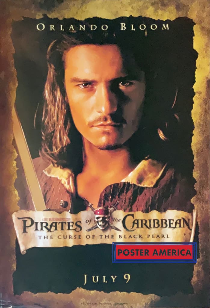 Load image into Gallery viewer, Pirates Of The Caribbean Orlando Bloom Vintage Advance Poster 19 X 27 Vintage Poster
