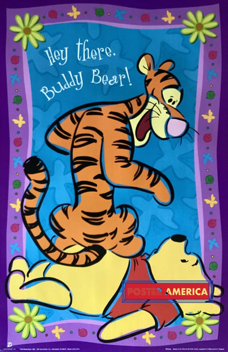 Pooh-Buddy Bear Winnie The Pooh Vintage 1997 Poster 22 X 34