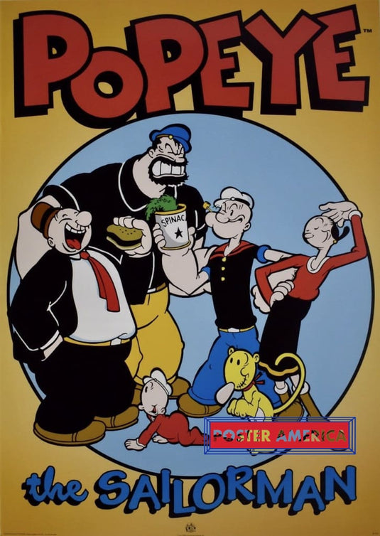 Popeye The Sailor Man 1998 Poster 24 X 34 Vintage Poster
