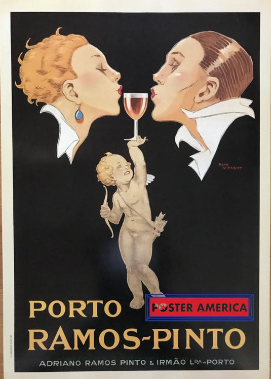 Porto Ramos Pinto Vintage Advertising Poster Port Wine 1998 24 X 34.5 Adriano & Irmao