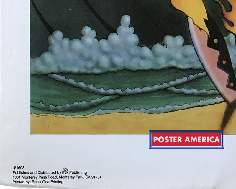 Load image into Gallery viewer, Pray For Surfing By Roy Gonzales 1989 Vintage Poster 23 X 35 Vintage Poster
