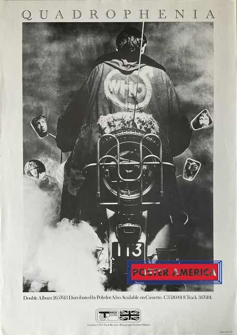 Quadrophenia Double Album Original 1973 Poster 25.5 X 35 Vintage Poster