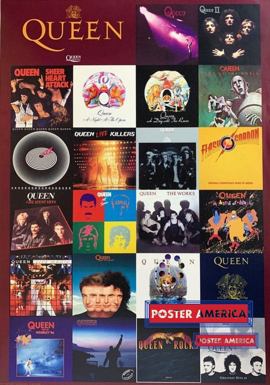 Queen Album Collage Uk Import Poster 24 X 34