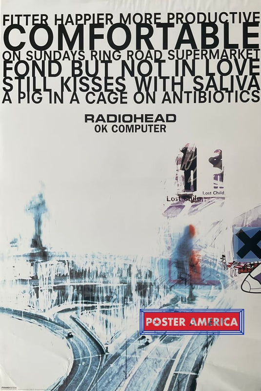 Radiohead Ok Computer Uk Import Rock Music Poster 24 X 36