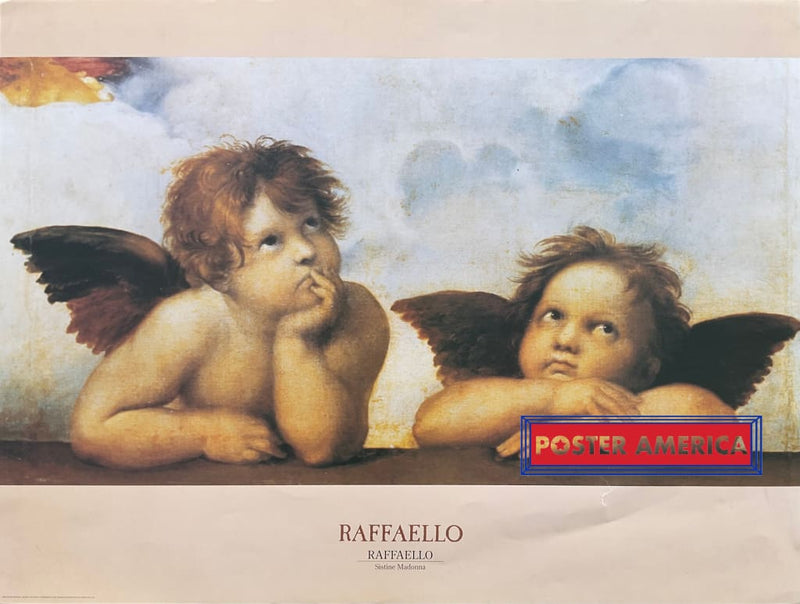 Load image into Gallery viewer, Raffaello Sanzio Da Urbino Sistine Madonna Vintage Art Print 23.5 X 31.5 Fine
