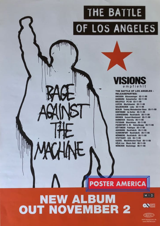 Rage Against The Machine The Battle Of Los Angeles Poster 23.5 X 33 Posters Prints & Visual Artwork