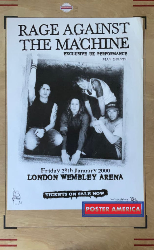 Rage Against The Machine London Wembley Arena Tour Poster 23.5 X 33