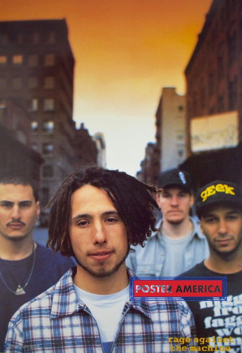 Rage Against The Machine Orange Band Shot Rare Vintage Poster 24 X 35 Vintage Poster