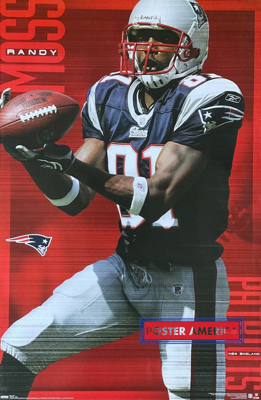 Randy Moss New England Patriots 2007 Nfl Poster 22.5 X 34
