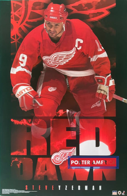 Red Dawn Detroit Wings Steve Yzerman Vintage Hockey Poster 22.5 X 34.5