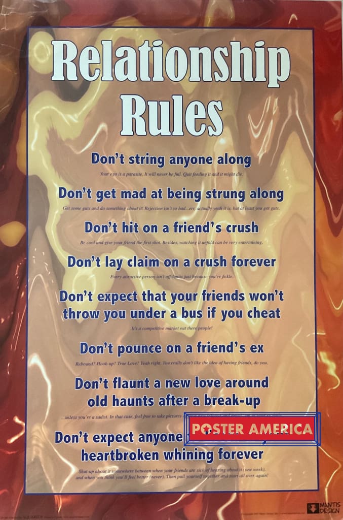 Load image into Gallery viewer, Relationship Rules 2005 Novelty 24 X 36 Poster
