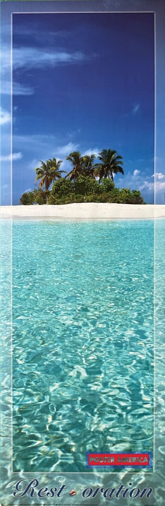 Rest-Oration Maldive Island Scenic Landscape Slim Print 12 X 36