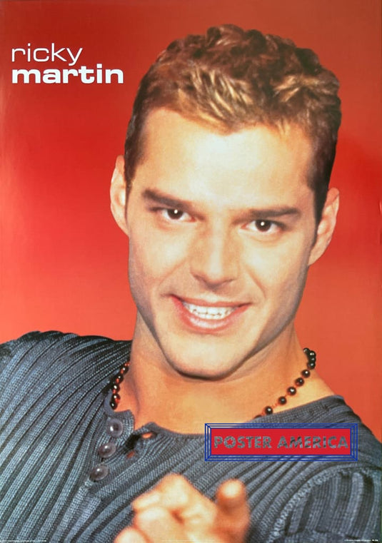 Ricky Martin Headshot Vintage 1999 Uk Import Music Poster 24 X 34