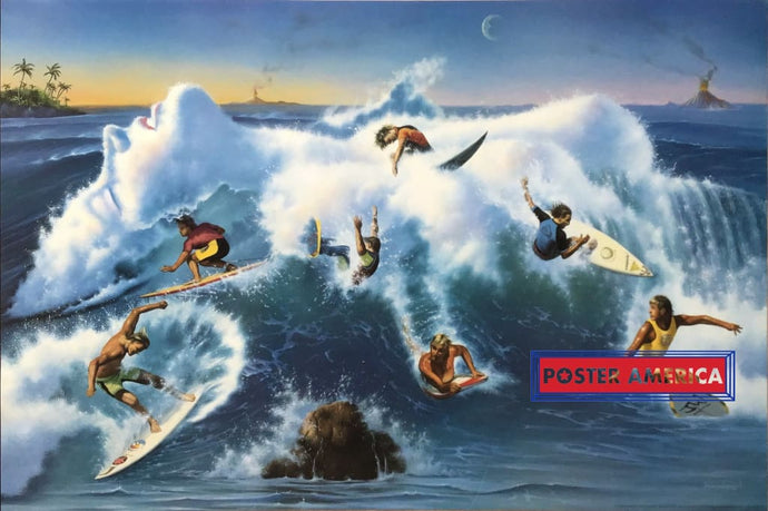 Ride The Wild Surf By Jim Warren Vintage Art Reproduction Poster 23.5 X 35 Posters Prints & Visual